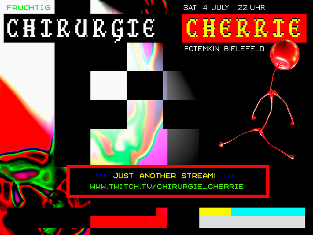 Plakat mit Grafik zu Veranstaltung mit Livestream von Chirurgie Cherrie